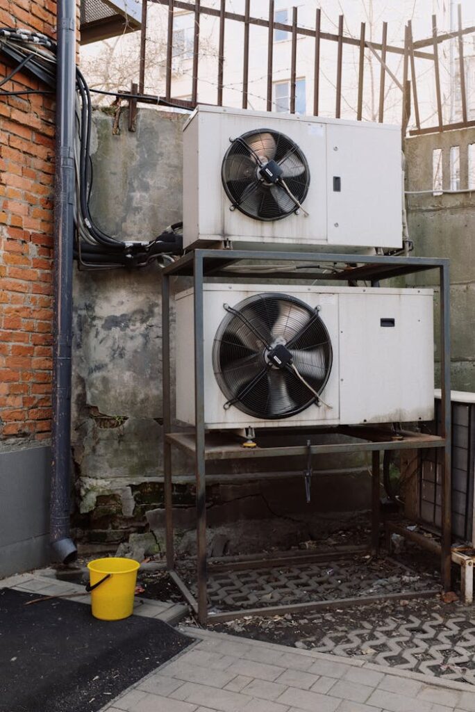 Black and White Industrial Air Conditioner